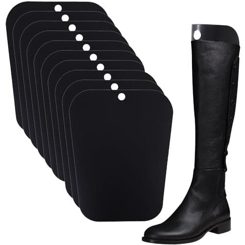 Ruisita 10 Pieces (5 Pairs) Boot Shaper Form Inserts Boots Tall Support for Women and Men (12 inches, Black)