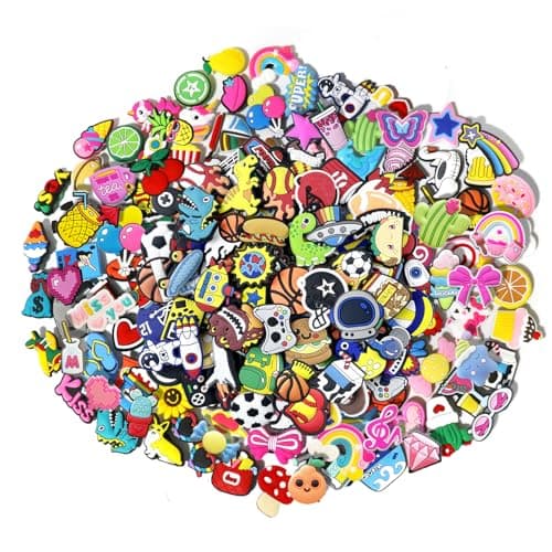 CXPHT 35,50,100 Pcs Random PVC Shoe Charms,Garden Shoes Cute Shoe Charms Decoration with Different Designs Shape for Girls,Boys and Adult Party Gift(50)