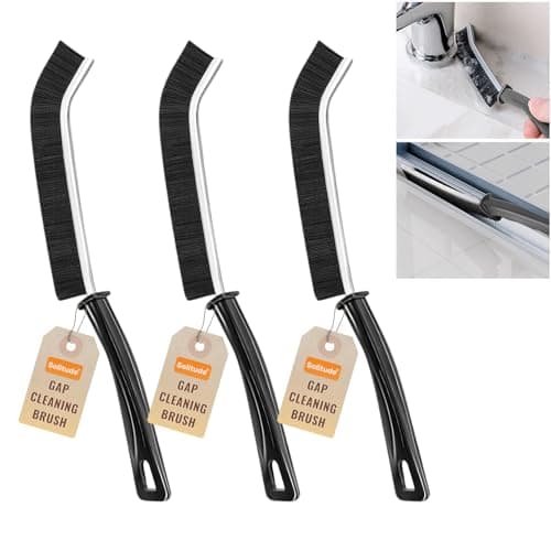Solitude (3 Pcs) Mini Gap Cleaning Brush, Hard Bristle Crevice Brush Tool for Household Use, Multifunctional Dead Corner Cleaning Brush for Tiles, Bathroom, Kitchen, Toilet