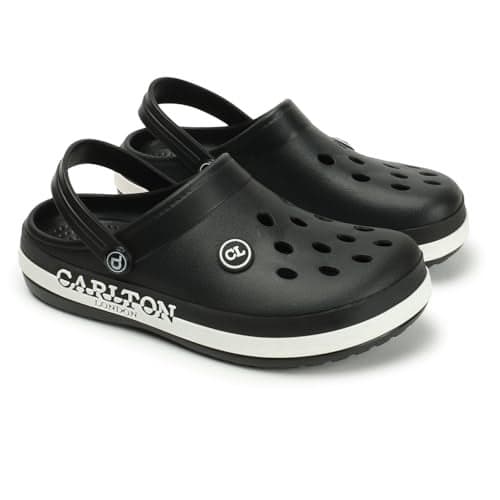 Carlton London Men Clogs,Black,UK-9