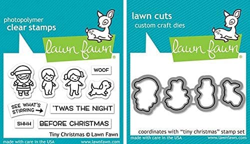 Lawn Fawn Tiny Christmas Stamps Set and Dies Set 2 Item Bundle
