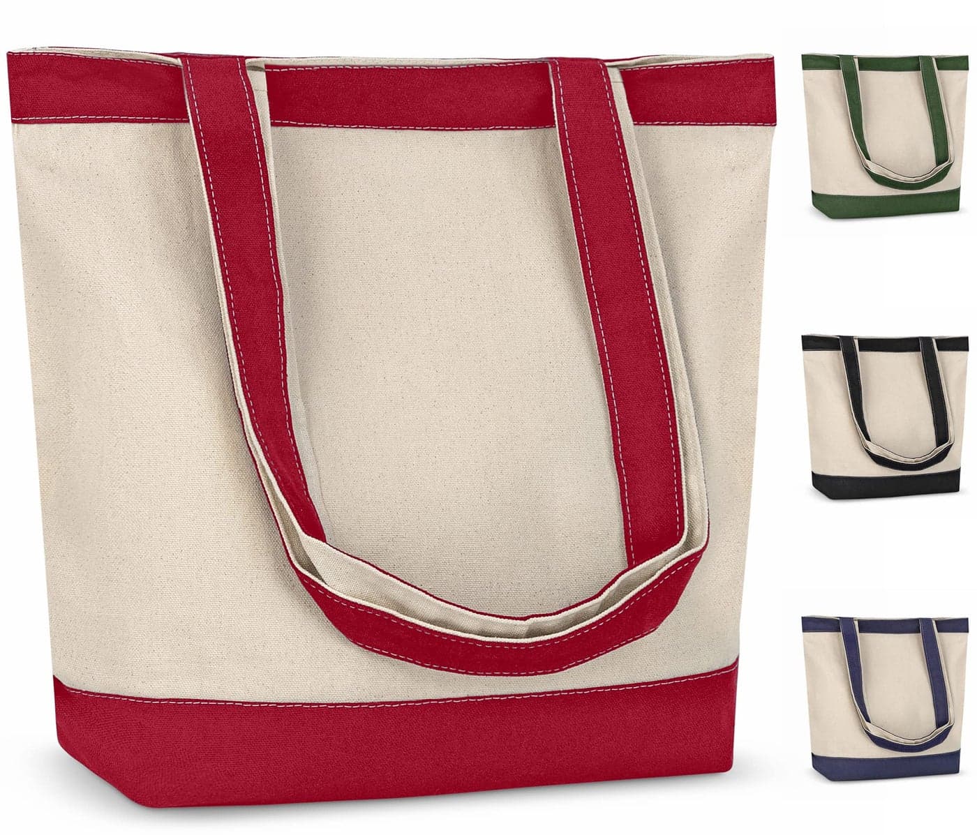 CUSTOMIZE123 Canvas Tote Bag with Handles for Woman Reusable Cloth Bag for Groceries and Shopping Blank Cotton Tote Bag Suitable for DIY Projects HEAVY DUTY 16 X 145 With 4 Gusset Red