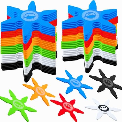 Fahacop 60 Pcs 4 Inch Ninja Throwing Stars Foam Stars Throwing Foam Star Toys for Kids Boys Ninja Theme Party Favors Halloween Cosplay Supplies 6 Colors Color Set 1