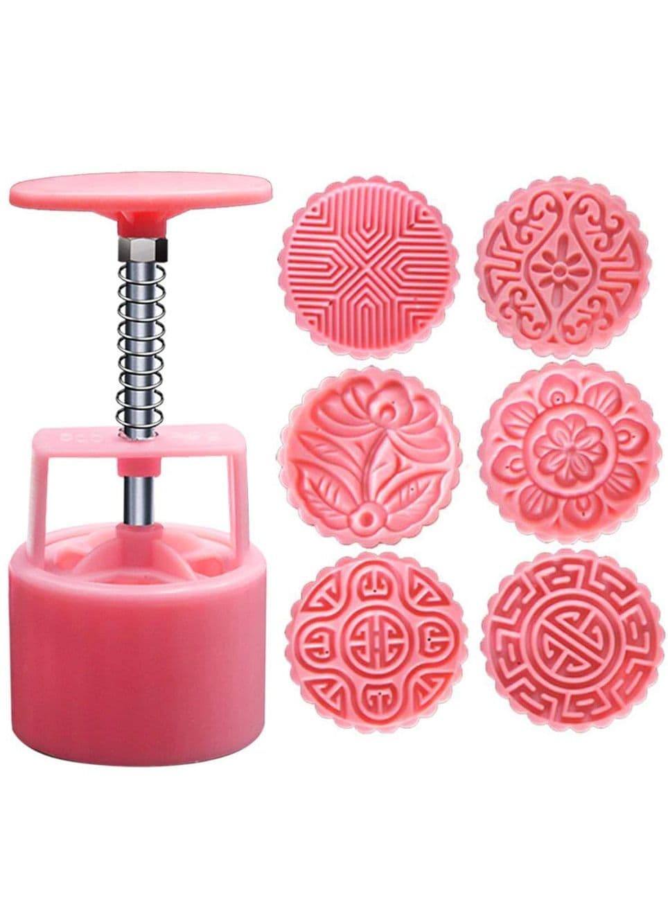 New in Practical and Durable Strong Mooncake Mold Mid-Autumn Festival Hand Press Moon Cake Cutter Molds Set Drop Shipping