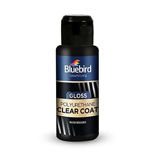 Bluebird Polyurethane Clear Coat for Furniture Paintings WaterBased Professional Varnish Gloss 34 Fl Oz