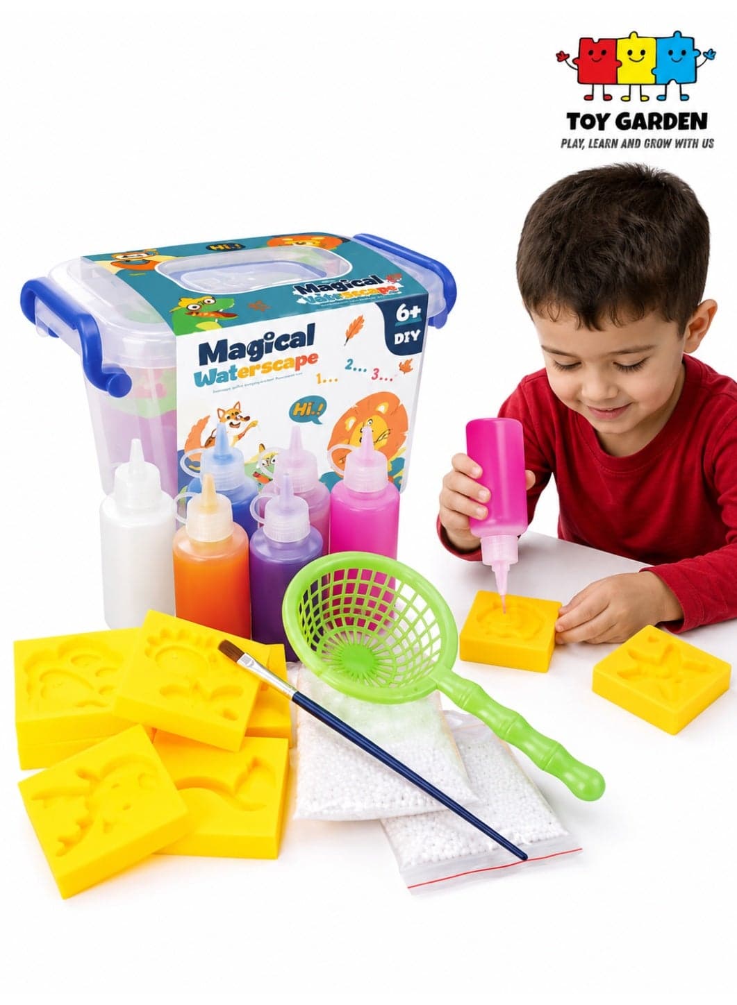 Magical Waterscape Beads Toy Set – DIY Jelly Sea Animal Maker Kit with Storage Box, Sensory Bin Toys for Kids Age 3+, Educational Activity & Party Favor Gift
