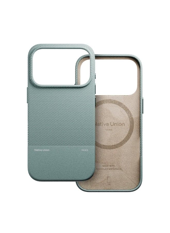 iPhone 17 Pro MagSafe Case RE CLASSIC, 6-Ft Drop Protection Premium Leather Cover Case, Slim & Thin, Raised Camera Bezel, Wireless Charging Compatible - Slate Green