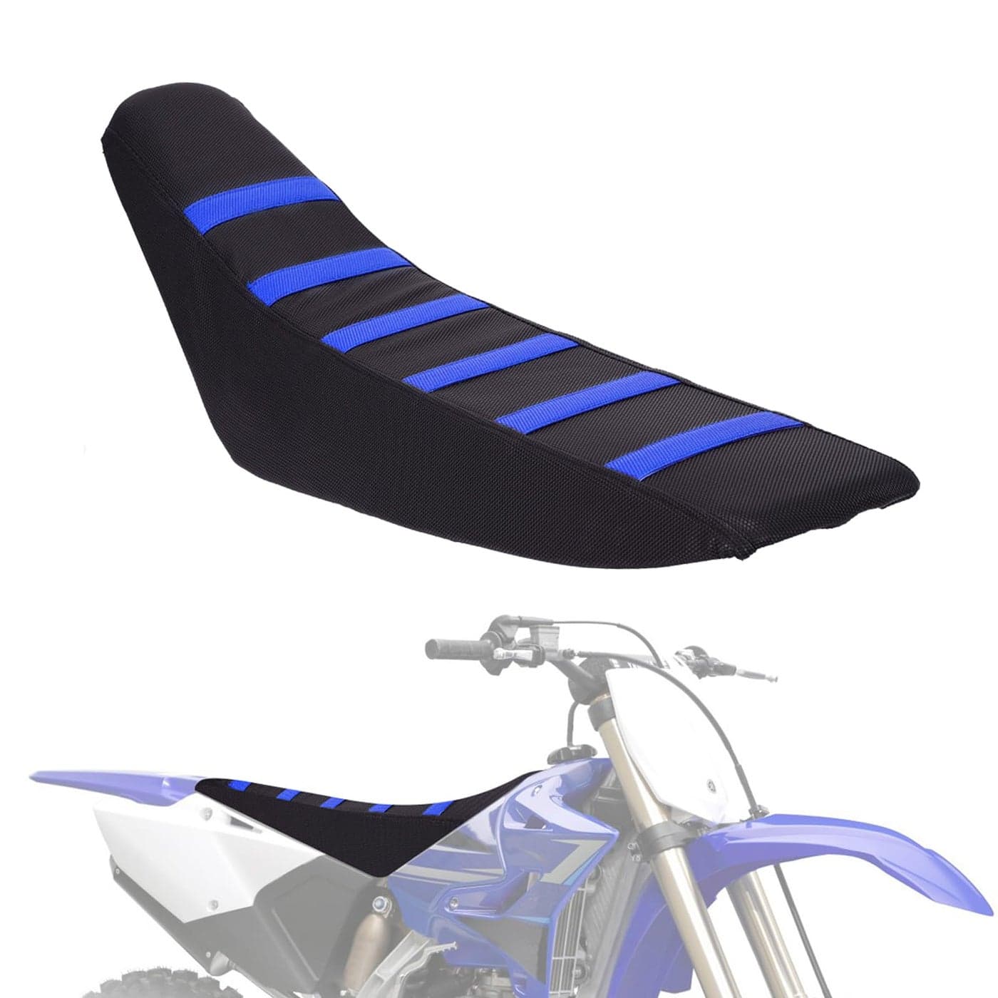 IUVWISN Motorcycle Soft Seat Cover Gripper NonSlip Seat Cover Universal for YZ TTR PW RM 80 85 110 125 230 250 Hawk SSR Apollo RFZ TAO TAO Dirt Pit Bike Dual Sport Enduro Motocross Blue