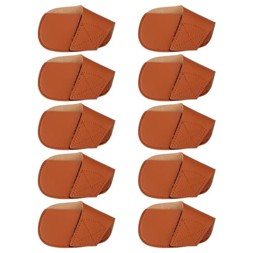 Andux 10Pack PU Golf Irons Club Head Covers Pouch Holder MTPU03 Brown