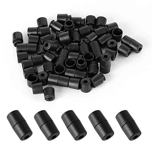 Inovat 30 Pairs of Black Color Barrel Connector Buckle for DIY Outdoor Paracord LanyardNecklace