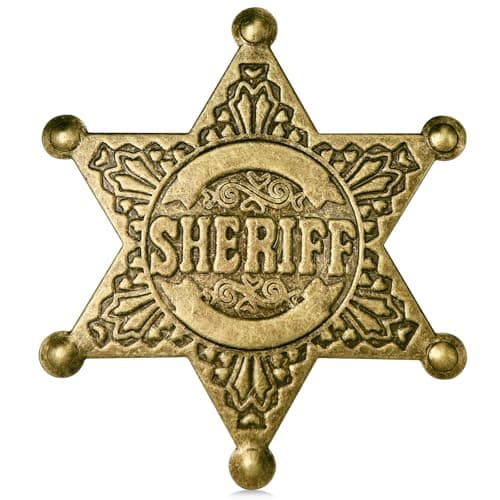 iMagitek Western Sheriff Badge Old West Prop Star Officer Vest Badge