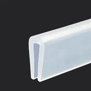 Clear Rubber Edge Trim,U Channel Silicone Rubber Edge Trim, 1/16" Slot, Fit for 0-3/32", White Color, Edge Protector for Car Doors, Sheet Metal Parts