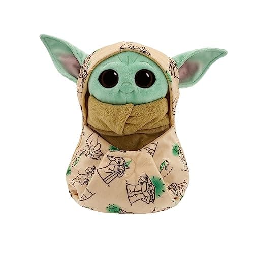 Disney Store Official Grogu Plush with Blanket Pouch The Mandalorian Disney Plushy in Baby Swaddle Toy for Those who Love Plush Figure Toys Cute Plushies Baby Stuffed Animals Small 10