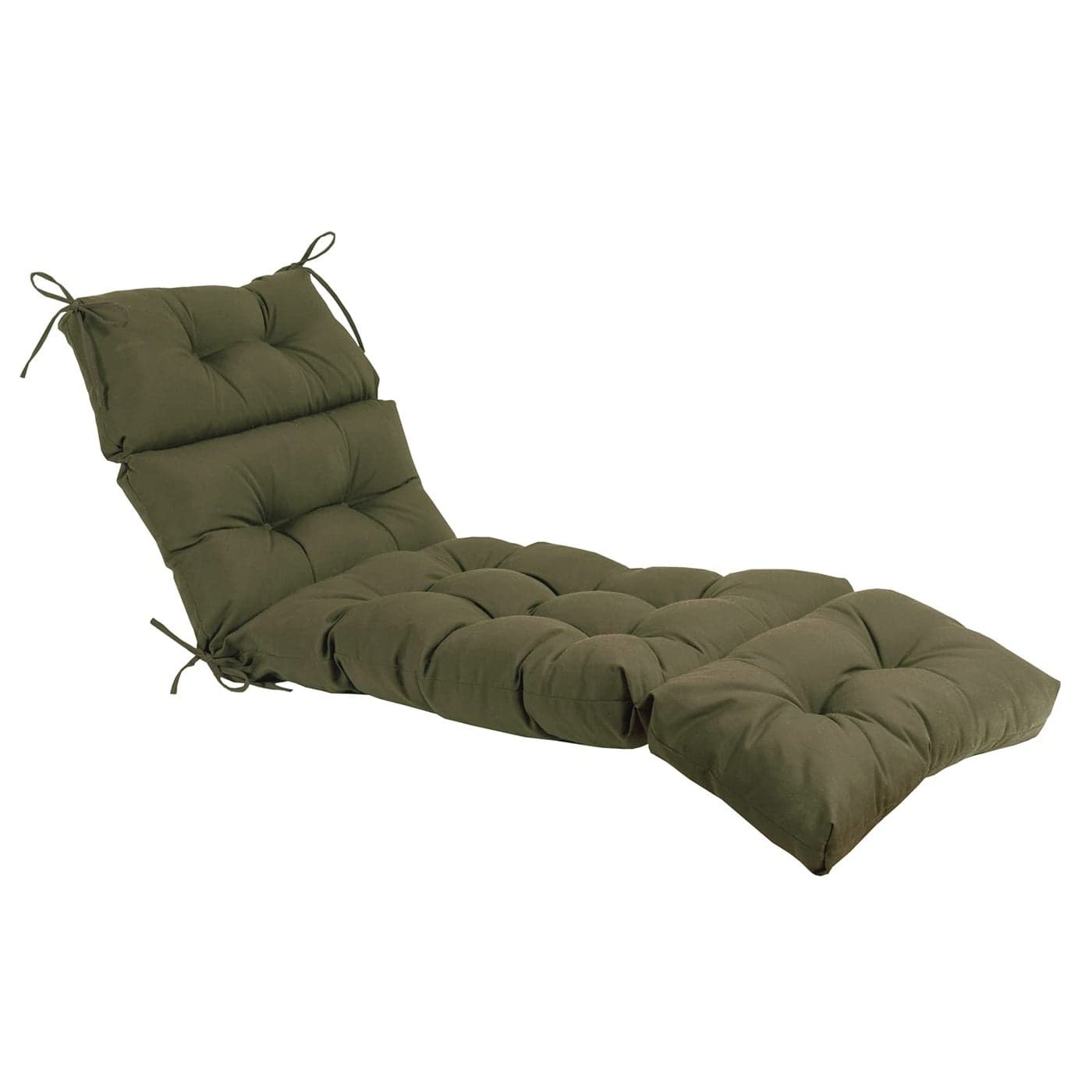 QILLOWAY IndoorOutdoor Chaise Lounge CushionSpringSummer Seasonal Replacement Cushions SageArmy Green