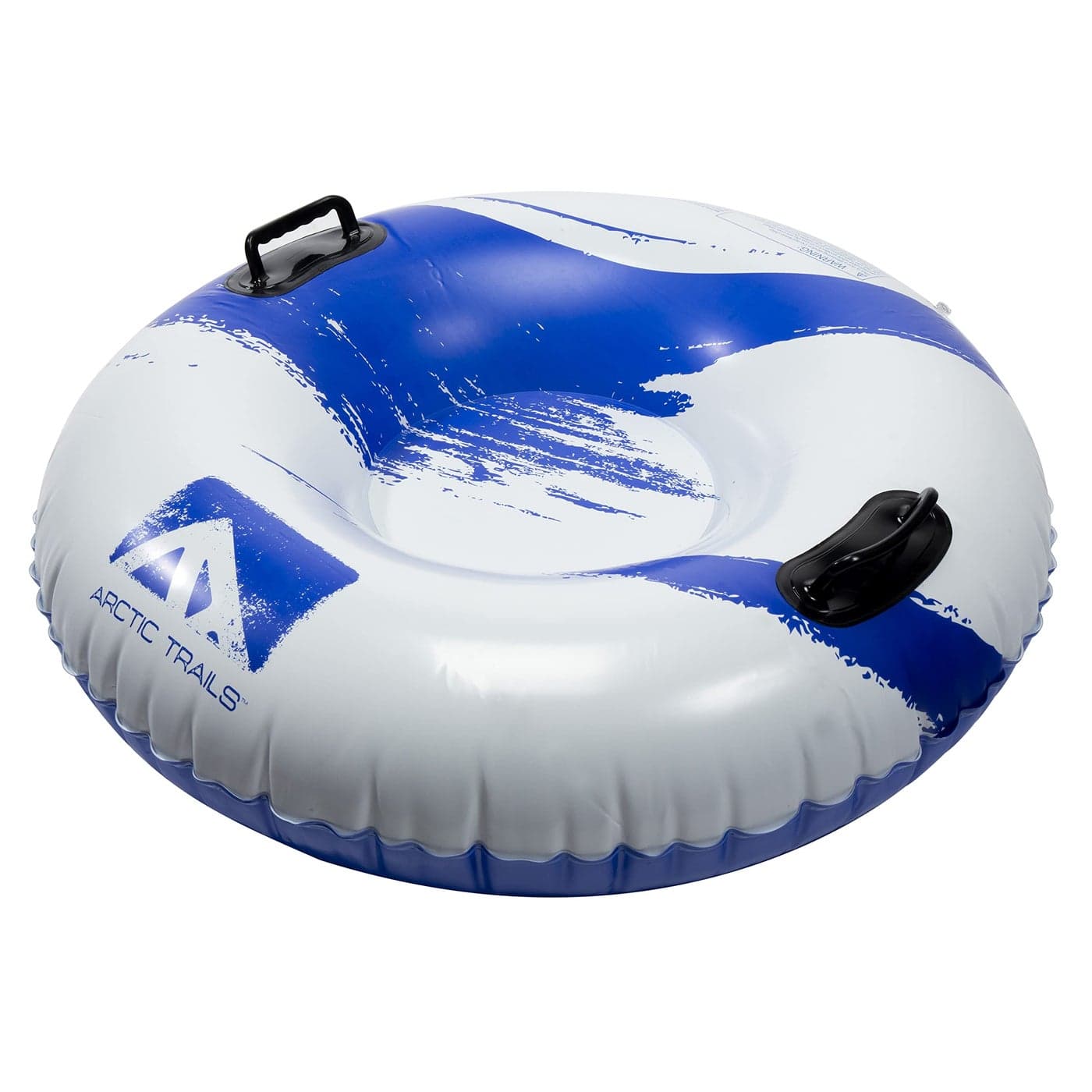 Franklin Sports Arctic Trails Single Person Inflatable Snow Sled Heavy Duty Snow Tube for Kids Long Lasting Fun BlueWhite