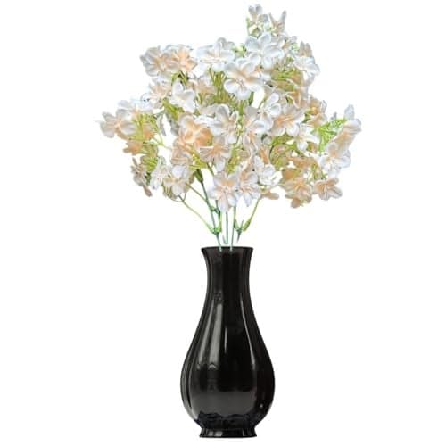 Garden Art Pack of 2 Artificial Myosotis Flower Bunch Without Pot (Forget Me No't), 5 Heads, 38 cm for Home,Office Decore GAAMFB-5H-38BE (Beige)