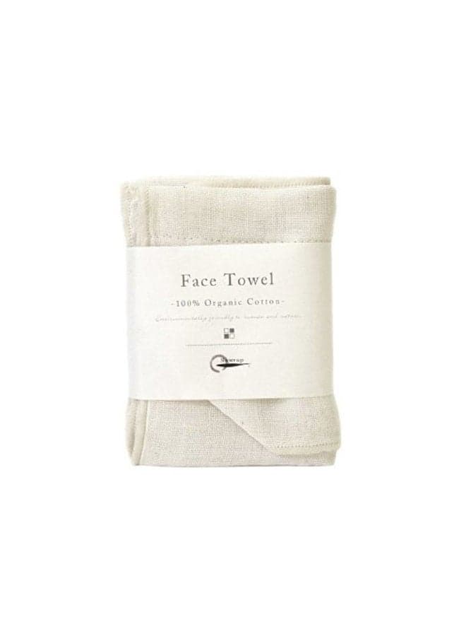 100% Organic Cotton, Face Towel, Ivory