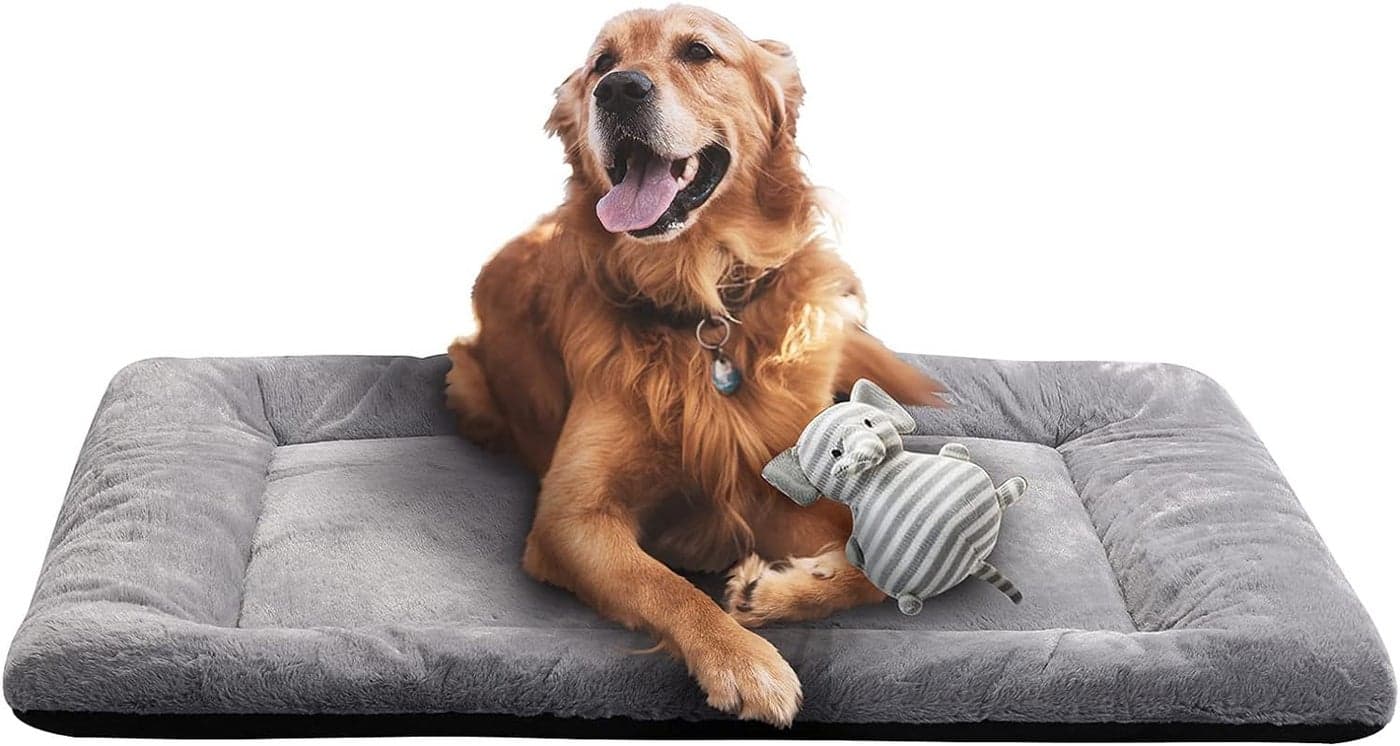 Furry Land XXX-Large Size Dog Bed Mat for Large Size Dog and Cat Super Soft Dual Color Grey Black Anti Skid Machine Washable Dog Mat