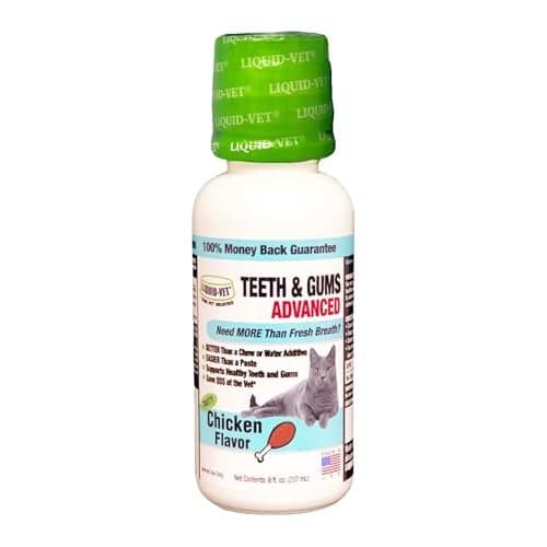 LIQUID-VET Ultimate Cat Teeth Cleaning for Comprehensive Dental Care SPECIFICALLY Formulated for Cats: Freshen Bad Breath Solutions for Superior Cat Oral Hygiene and Pet Dental Health.