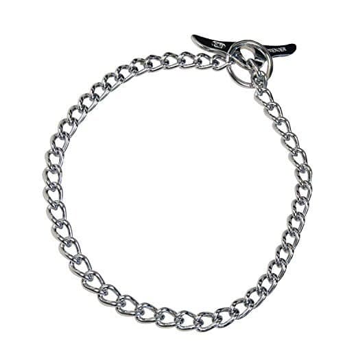 Herm Sprenger Chrome Plated Steel Chain Dog Training Collar with Toggle Closure Chain for Small Medium Large Dogs Made in Germany