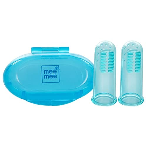 Mee Mee Unique Finger Brush (Blue) for Babies