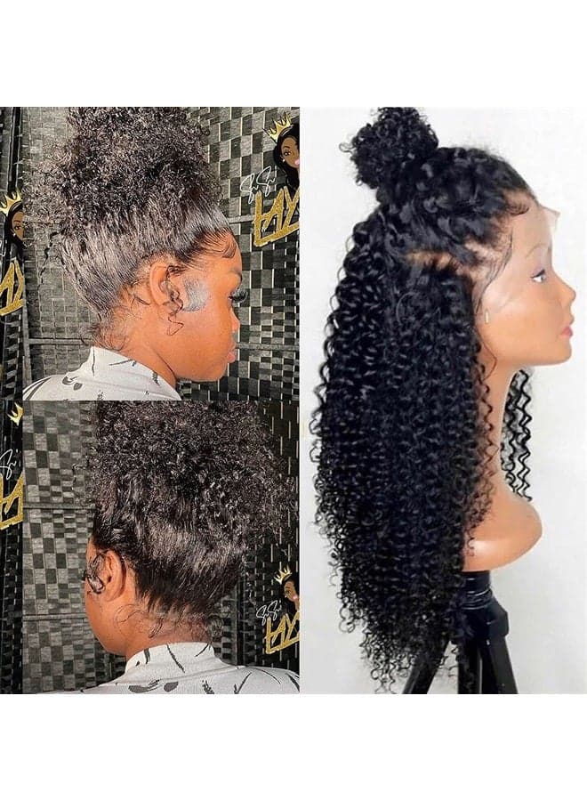 13x6 Lace Frontal Wigs for Black Women Pre Plucked Lace Wig Glueless Brazilian Remy Human Hair Wigs with Baby Hair (12 inch, 150% Density Lace Front Wig)
