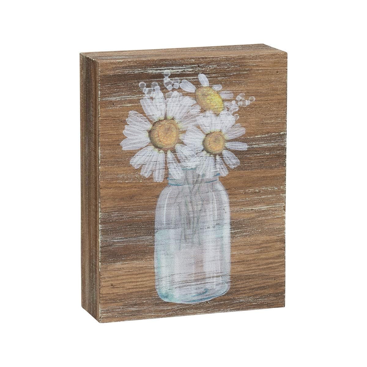 Collins Painting Rustic Daisy Wood Block Sign 4 x 3 x 1