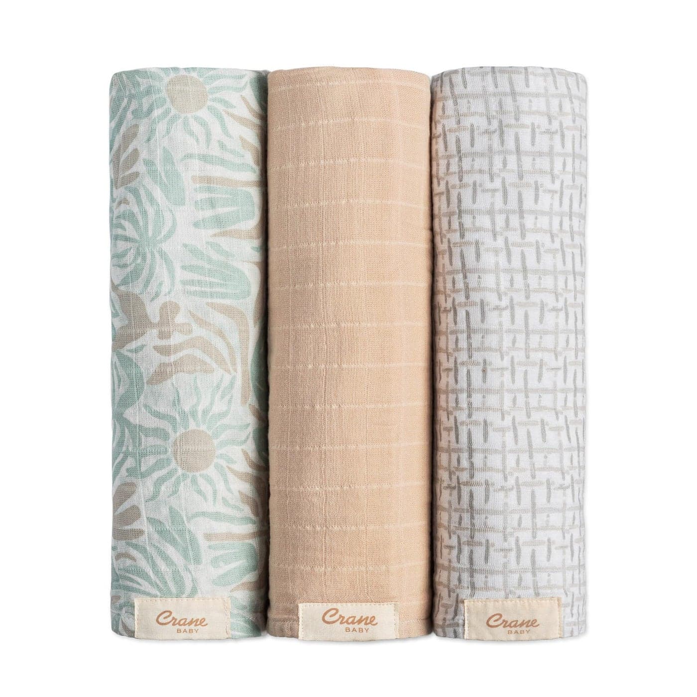 Crane Baby 100 Cotton Muslin Swaddle Blankets Beach Life Starfish Set of 3 47 x 47 Swaddles for Newborns Baby Girls