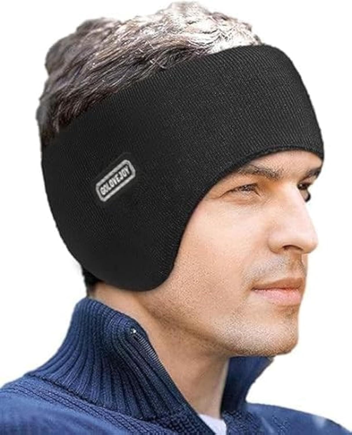 Ear Muffs for Winter, Double-Layer Ear Warmer, Headband-Knit Fuzzy Lined Winter Ear Muff, Fleece Thermal Headband Cold Weather Windproof Ear Cover, Running Cycling Ear Covers, for Men Women