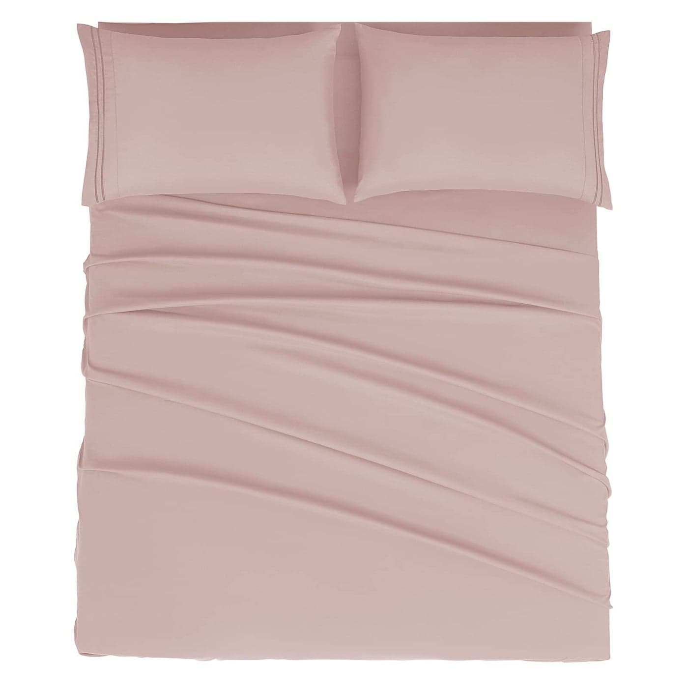 Mejoroom King Size Bed Sheet Set Hotel Luxury 1800 Bedding Sheets Pillowcases 16 Deep Pocket Fitted Sheet Soft Breathable Wrinkle Fade Resistant 4 PieceKing Dusty Pink