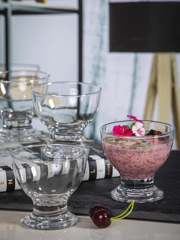 ROXX Glass Splenda Footed Bowl Set of 6pcs
