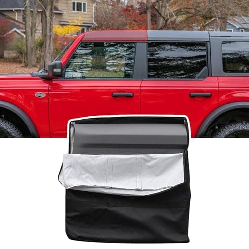 Hard Top Storage Bag Compatible with Ford Bronco 2024 2023 2022 2021 Fit Bronco Accessories 24Door Roof Panel Over First Row Seat Portable Panel Storage Bag