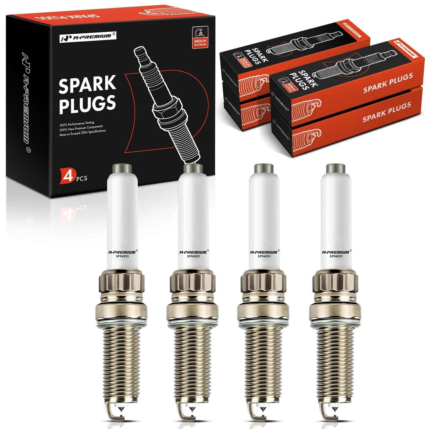 APremium Iridium Platinum Spark Plugs Compatible with BMW 330e 330i GT xDrive 530i 530e xDrive X3 430i xDrive Gran Coupe X1 740Le xDrive 230i xDrive X4 X2 Mini Cooper Pack of 4