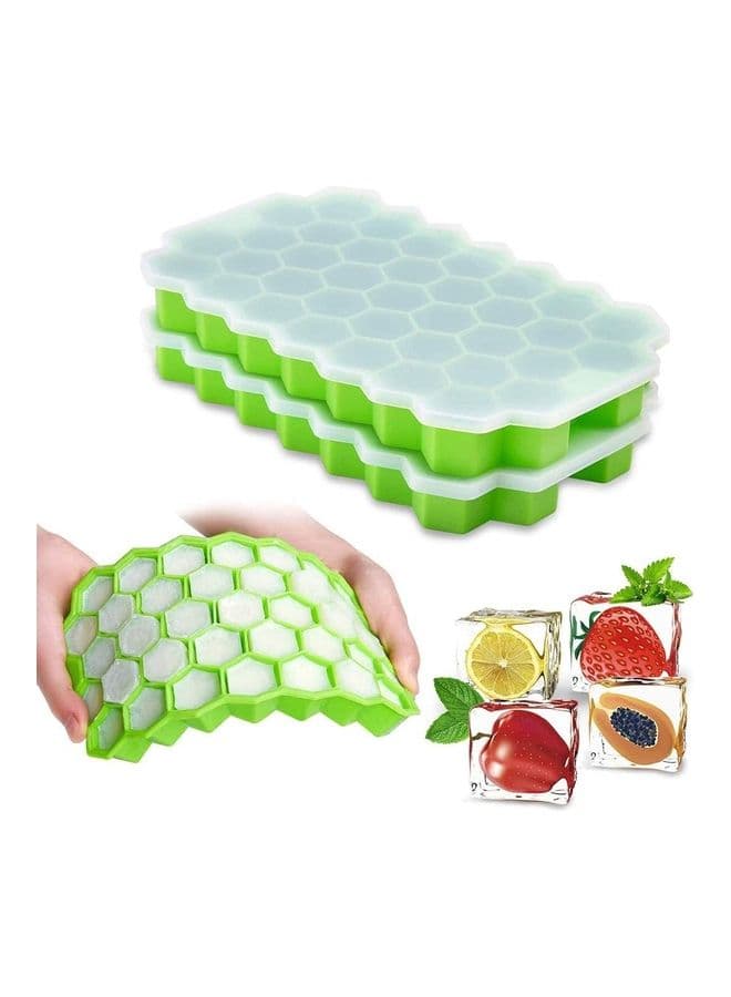 Flexible Silicone Ice Cube With Removable Lid Multicolour