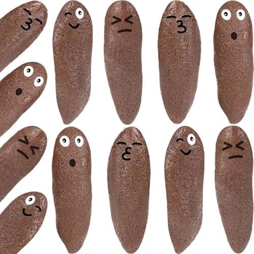 Poop Slingshot 12pcs Fake Poop Toys for Kids Stocking Stuffers Funny Gag Gifts Bulk Party Favors Game Prizes Sticky Poo Emotion Fidget Toys for Kids Age 357 4812 Year Old Boys Girls Teens Adults