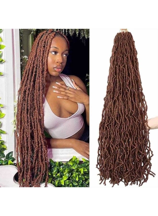 4 Packs Soft Locs Crochet Hair Pre Looped 36 Inch Long Faux Locs Crochet Braids Goddess Locs Dreadlocs Hair for Black Women (30#, 36 Inch 4Pack)