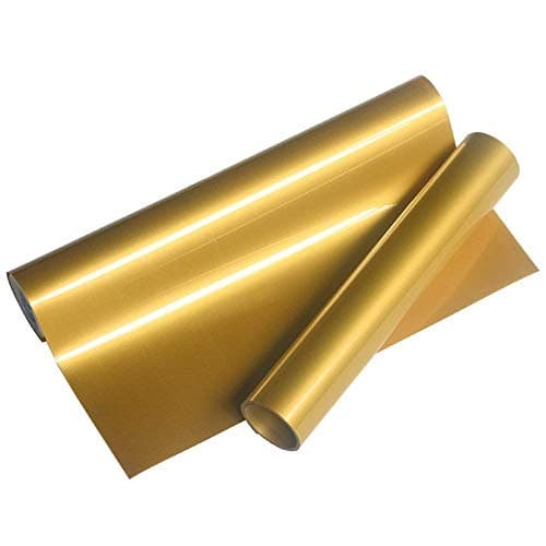 COSMOS STAR™ Vinyl Wrap Sheet for Car & Bike Self Adhesive Wrap Sticker and Decal Roll Film for Auto Car Vehicle Motorcycle Air Release (2 Feet by 10 Feet, Gold Gloss Metallic)