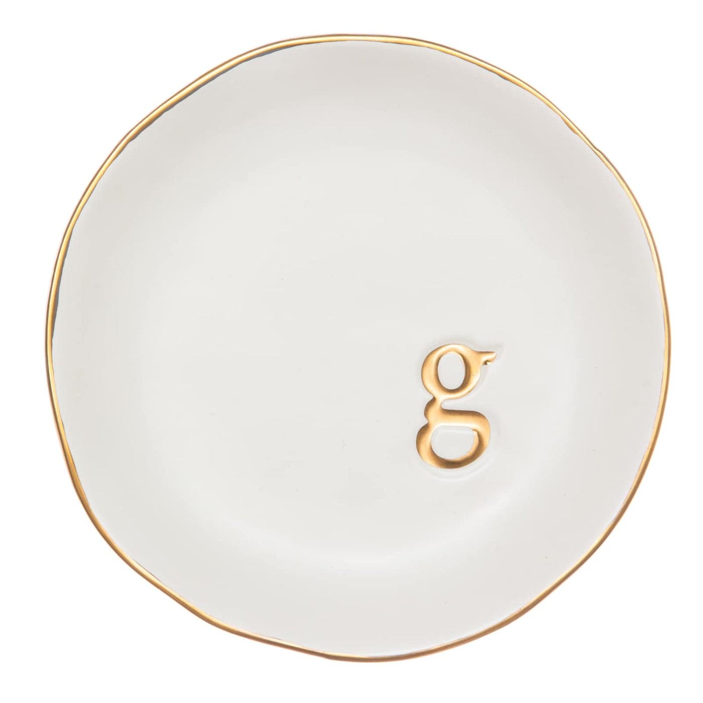 COLLECTIVE HOME Ceramic Jewelry Tray Decorative Trinket Dish for Rings Earrings Necklaces Bracelet Watch Keys Birthday Mothers Day for Women 475 White Surface G
