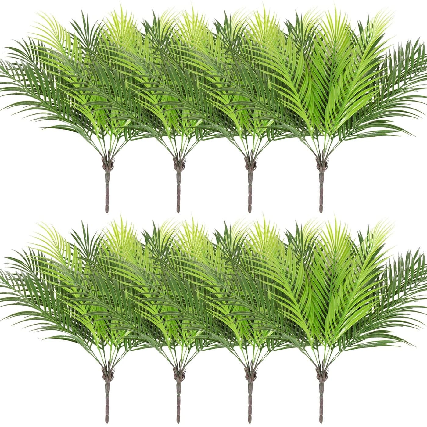 Artificial Palm Plants Leaves Imitation Fake Palm Tree Leaves Decor Greenery Faux Tropical Faux Plants Fronds for Home Garden Hawaiian Party Jungle Party Decor8 Pieces