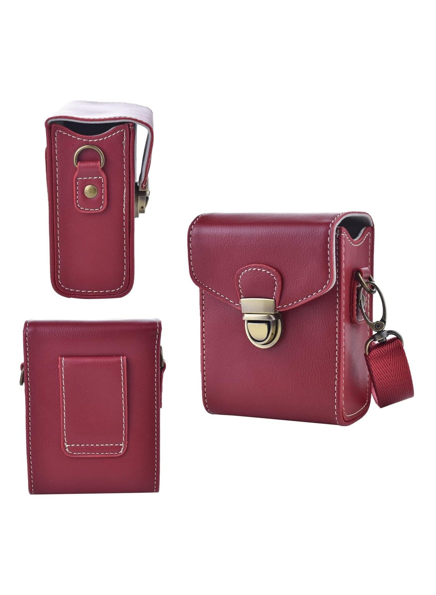 Camera Case for Sony RX100 & HX Series - Retro Leather Case for Ricoh GR IIIx/Ricoh GR III II/Canon G7X II/G7X III/SX720/SX730/SX740/G9X/G9X II (Red)