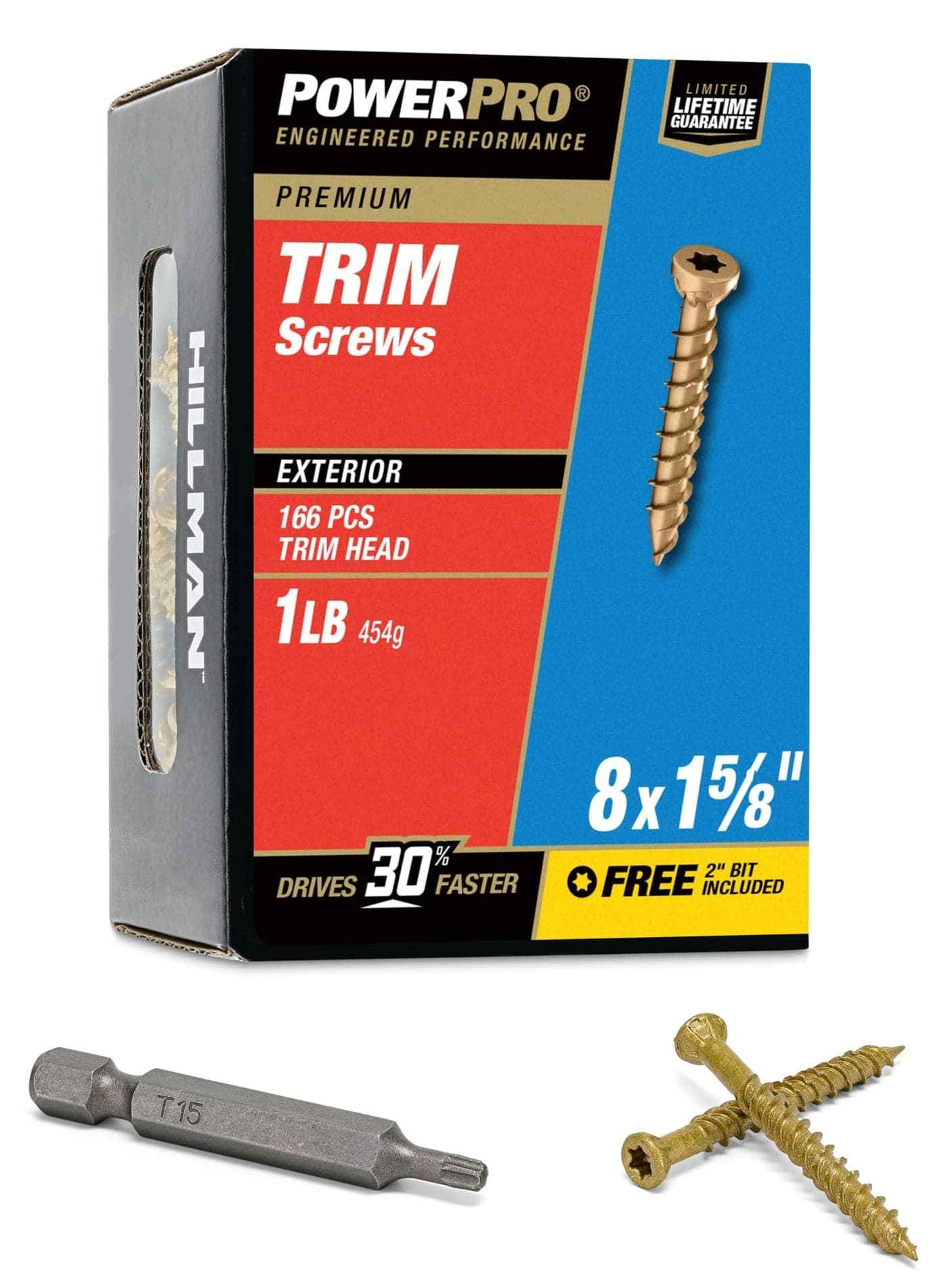 Power Pro Premium Exterior Trim Screws (#8 x 1-5/8") - 1lb Box