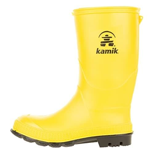Kamik Kids Stomp Waterproof Rain Boots,Yellow/Black Sole,1