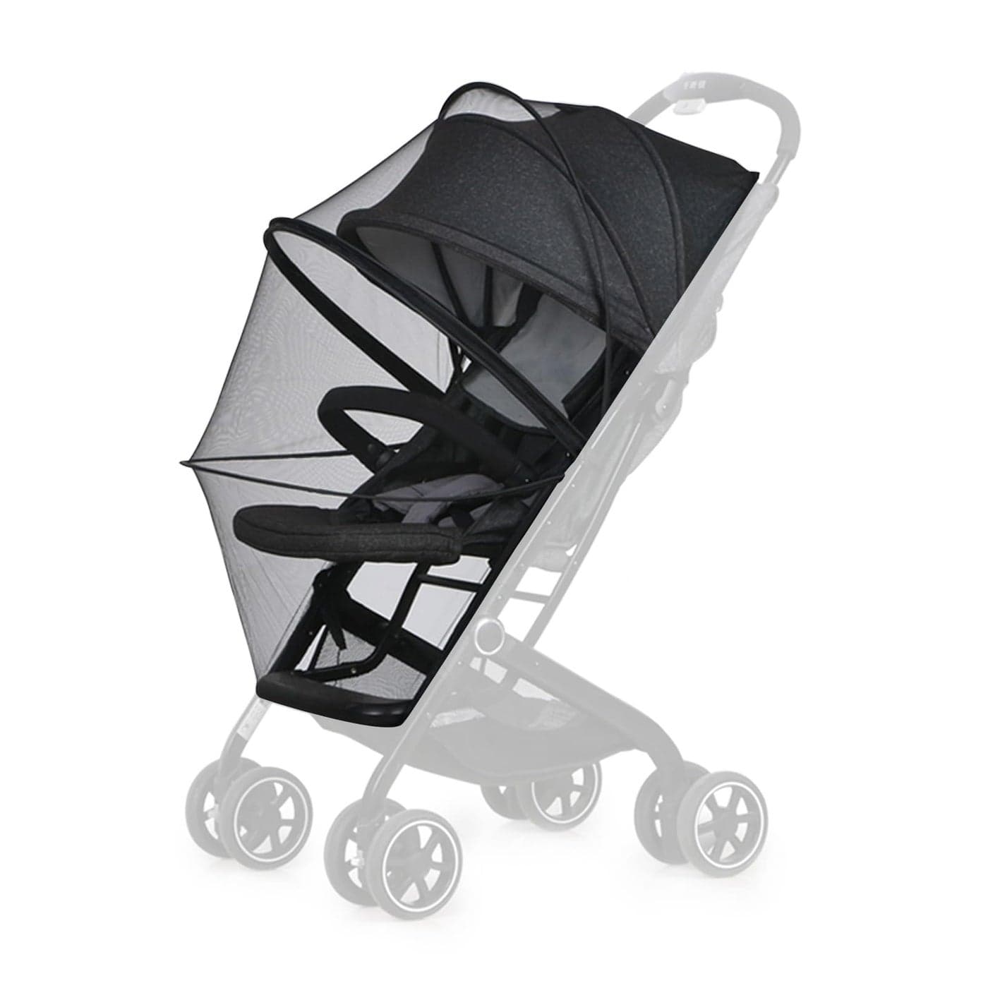 DUOMI Mosquito Net for StrollerEncrypted Stroller Mosquito Net Full Cover with Double ZipperBreathable Foldable Netting for Baby CoverBlack