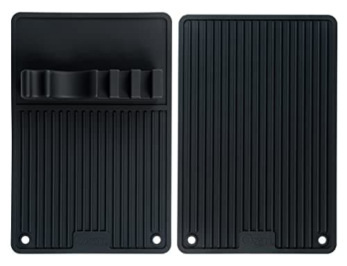 Ozeri BBQ and Grill Utensil Holder Mat Set,Black