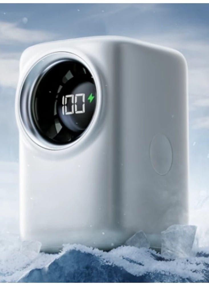 Refrigeration Handheld Small Fan, Silent, High-speed Cooling, USB Portable, Ultra Long Endurance Fan White