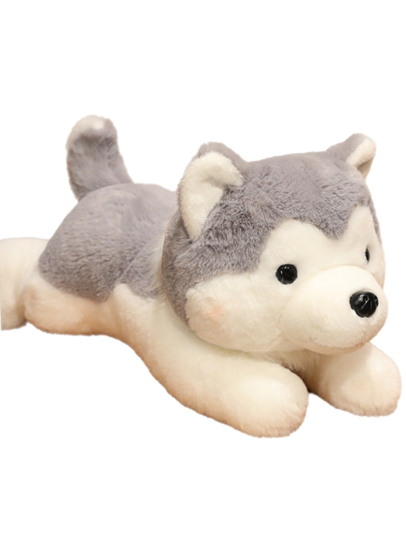 30 CM Simulation Husky Plush Toy Soft Stuffed Cute Cartoon Dog Doll For Girls And Boys All Ages Gift(Style 1)