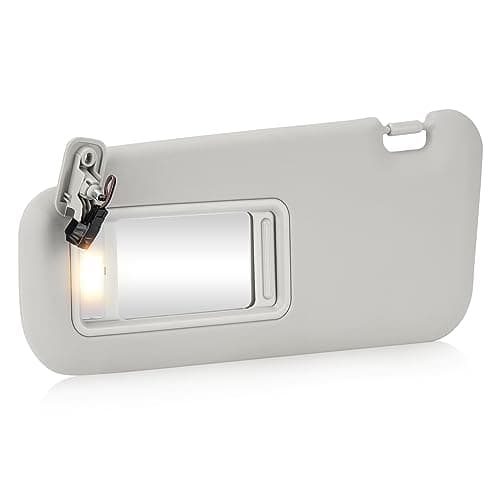 Gray Driver Left Side Sun Visor Replacement Compatible with 2010 2011 2012 2013 Mazda 3 Replace BBM2-69-320C-75 with Built-in Light