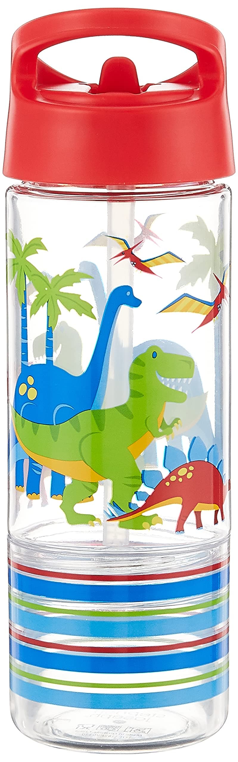 Stephen Joseph, Kids Sip and Snack Water Bottle, 12 oz Tritan BPA Free, Drink and Snack Water Bottle for Girls & Boys, Back to School Water Bottle, Dino