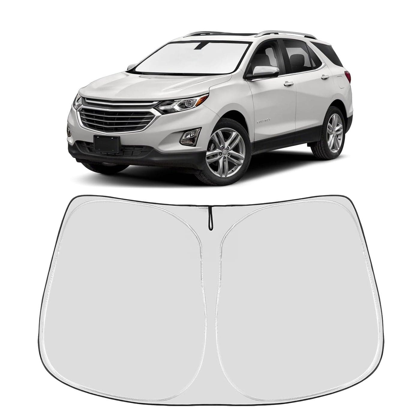 Proadsy Custom Fit Chevrolet Equinox 20172024 Windshield Sun Shade 4Layer Foldable Front Sunshade Protector Sun Visor Blocks UV Rays Keep Car Cooler