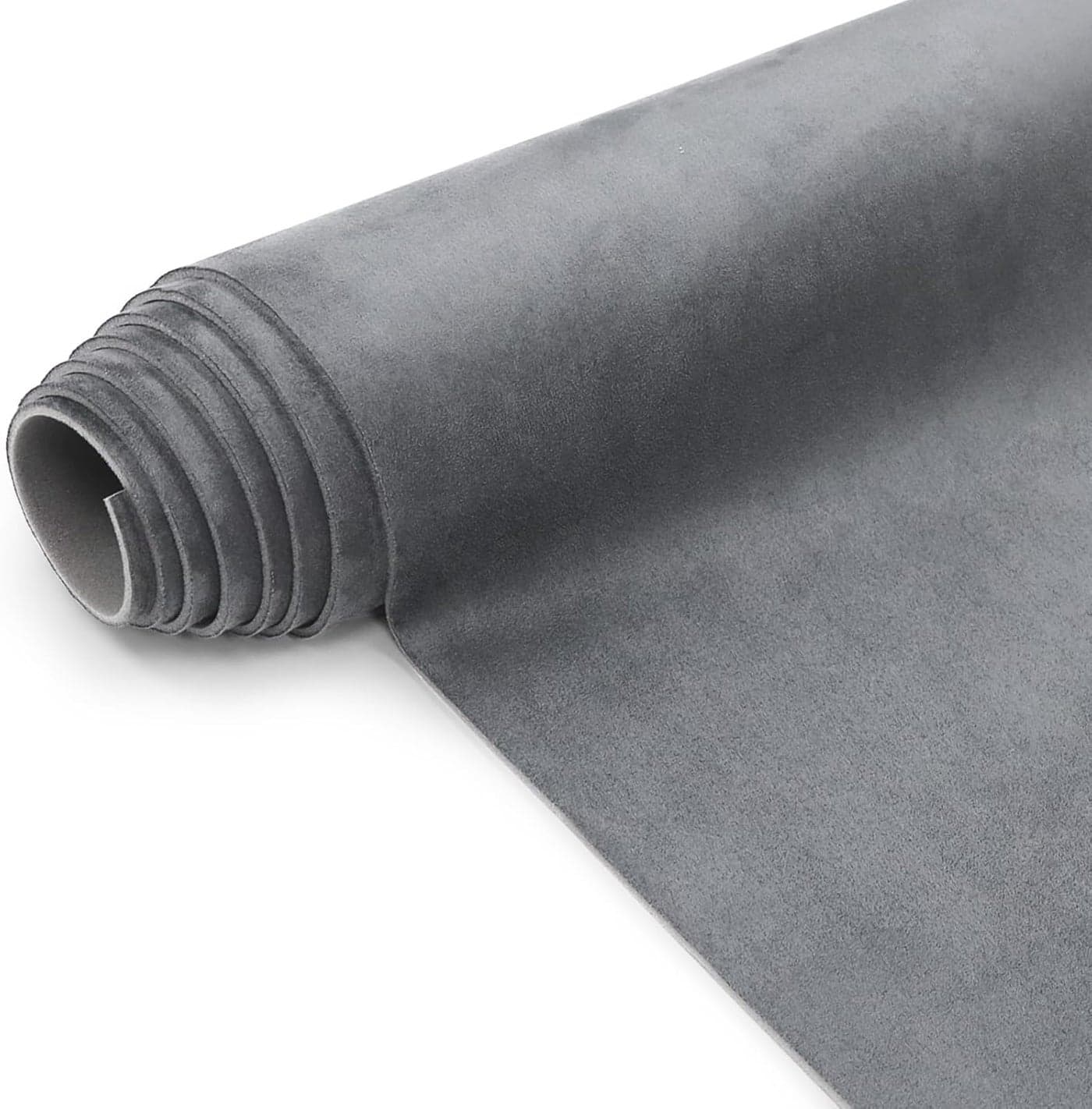 Wilaly Grey Suede Headliner Fabric with Foam Backing